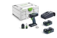 FESTOOL Akum. wiertarko-wkrętarka T 18+3 4,0 576446